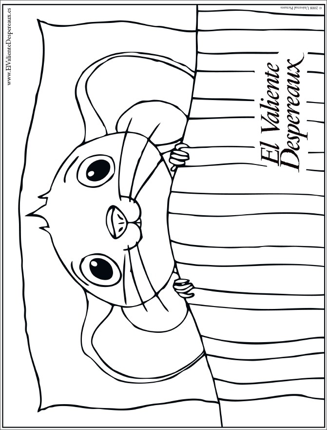 Dibujo del ratón en su cama - Dibujos para colorear EL VALIENTE ...