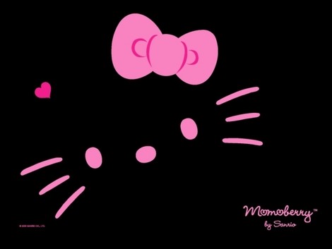  Kitty Wallpaper on Fondo Hello Kitty Negro Y Rosa   Fondos De Escritorio Hello Kitty